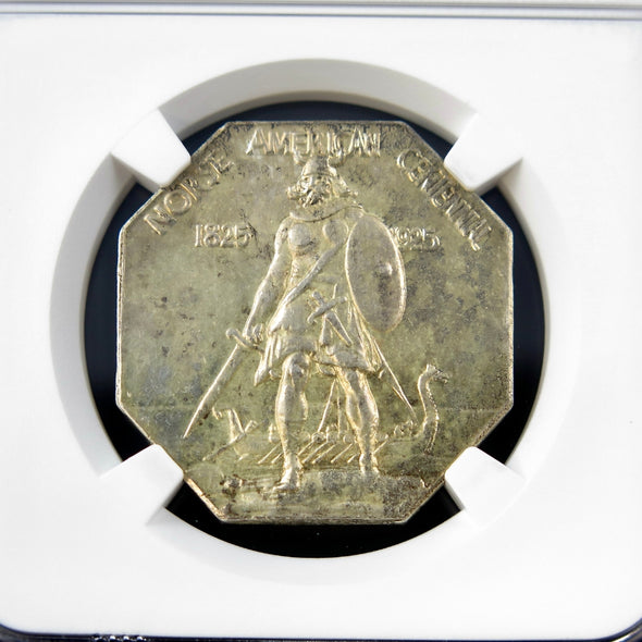 1925 Norse American Medal – Thick Planchet – Silver – NGC MS64 – U.S. Commemorative Issue
