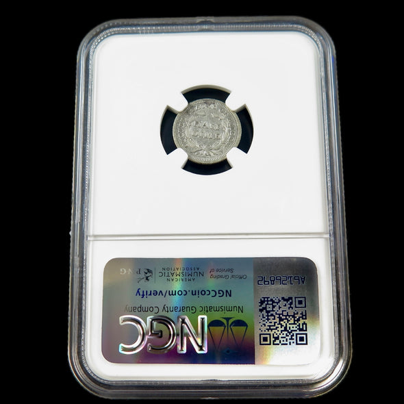 1844 Seated Liberty Half Dime – NGC AU53 – Early U.S. Silver Coin