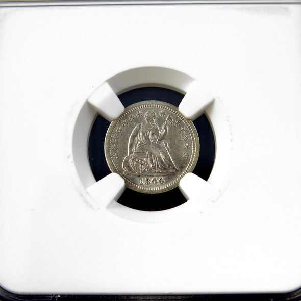 1844 Seated Liberty Half Dime – NGC AU53 – Early U.S. Silver Coin