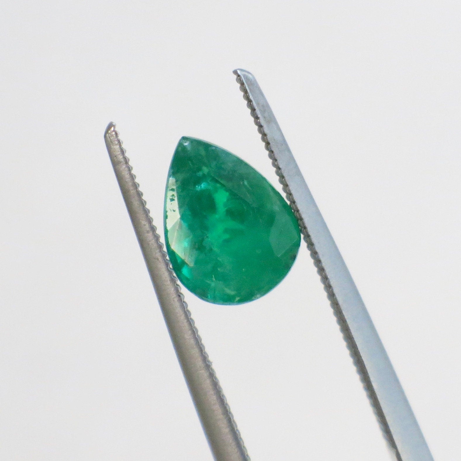 Natural Pear Cut Emerald | 0.94 Carat Loose Green Gemstone for Custom Jewelry - Black Market LLC