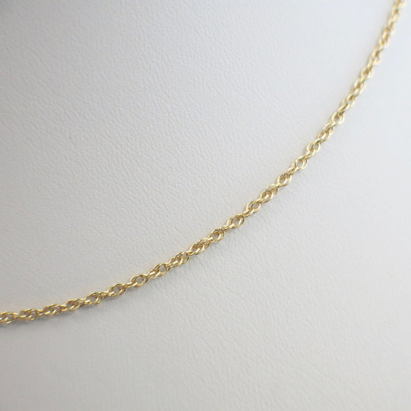 14K Yellow Gold Rope Chain Necklace 18 Inch Solid Gold Rope Link Chain Fine Jewelry