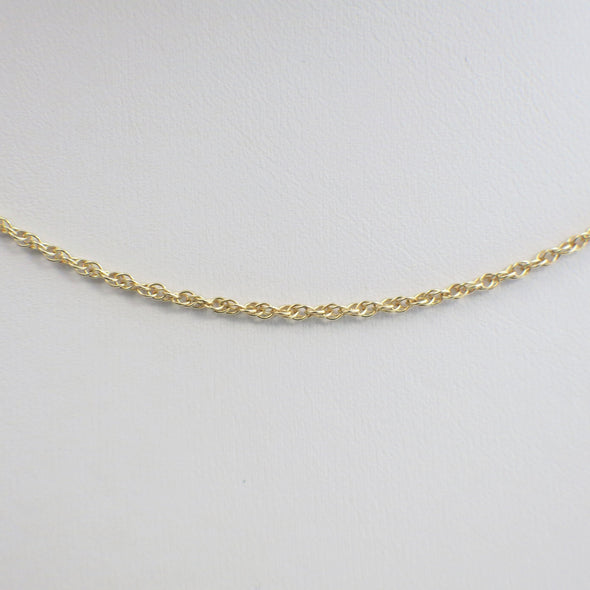 14K Yellow Gold Rope Chain Necklace 18 Inch Solid Gold Rope Link Chain Fine Jewelry
