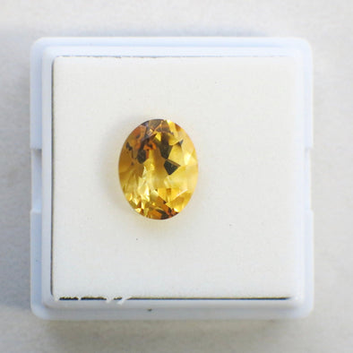 2.78 Carat Citrine Oval Cut Loose Gemstone – 10x8mm Yellow-Orange Quartz