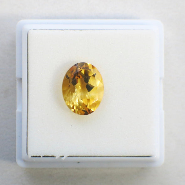 2.78 Carat Citrine Oval Cut Loose Gemstone – 10x8mm Yellow-Orange Quartz