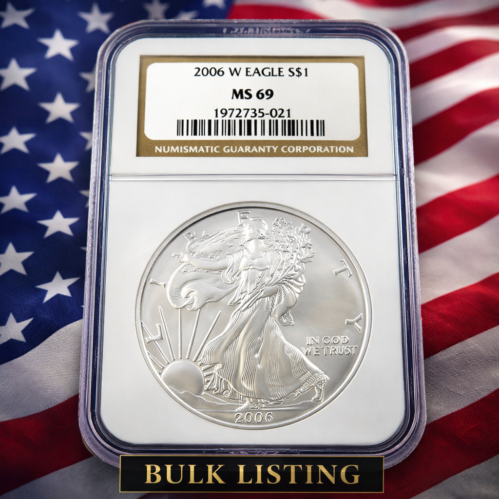 American Silver Eagle MS69 – NGC Brown Label – 1 oz Silver American Silver Eagle MS69 – NGC Brown Label – 1 oz Silver