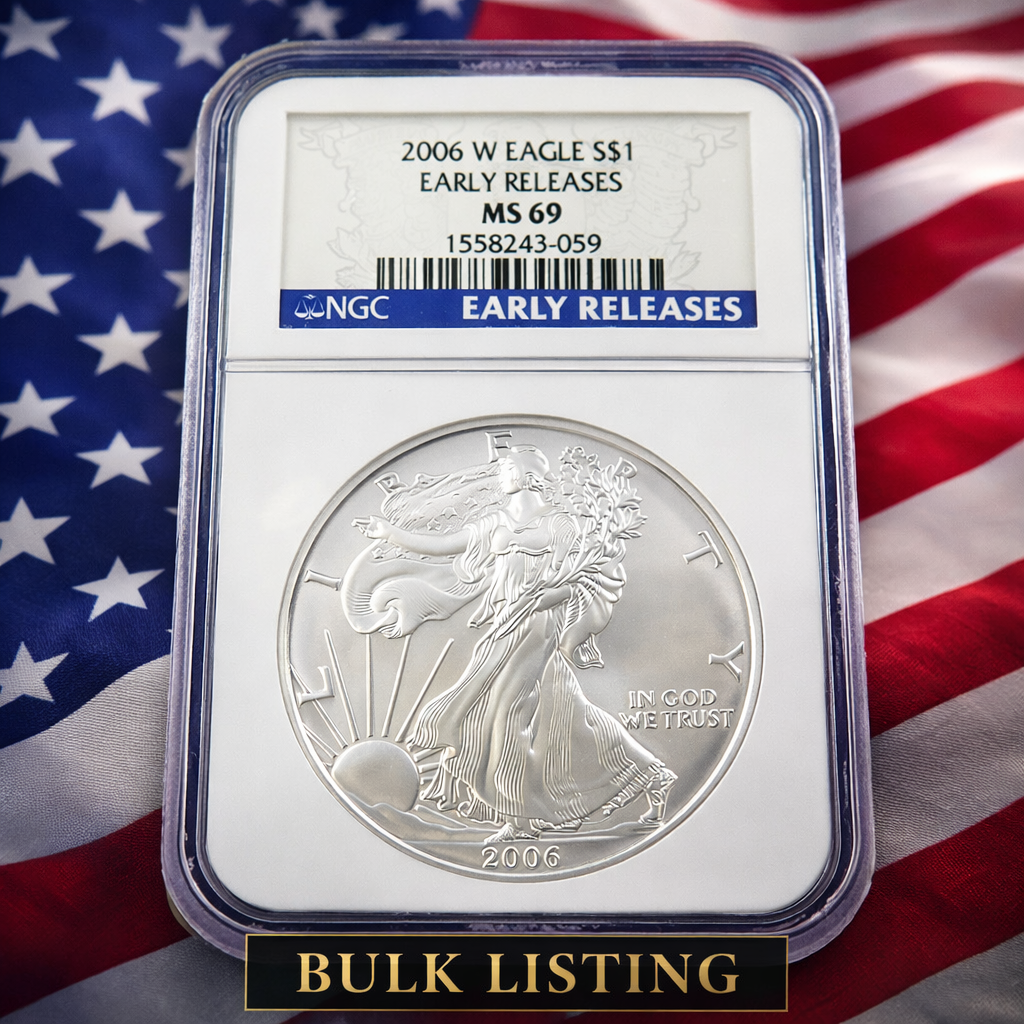 2008年EARLY RELEASES MS69 シルバーイーグル銀貨価格交渉可 American Silver Eagle MS69 – NGC Early Releases – 1 oz Silver
