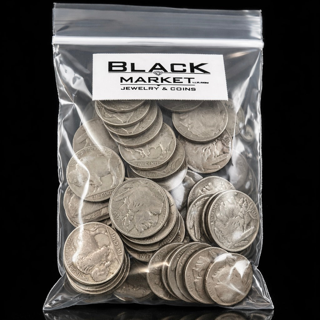 Buffalo Nickel Rolls – 40 Coins – Circulated – Bulk U.S. Coinage