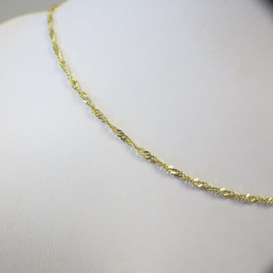 14K Yellow Gold Rope Chain Necklace – 20 Inch, 2MM, 4.1g