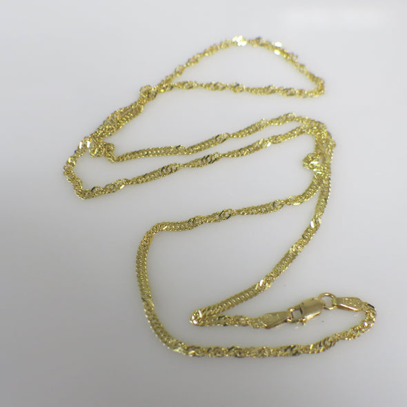 14K Yellow Gold Rope Chain Necklace – 20 Inch, 2MM, 4.1g