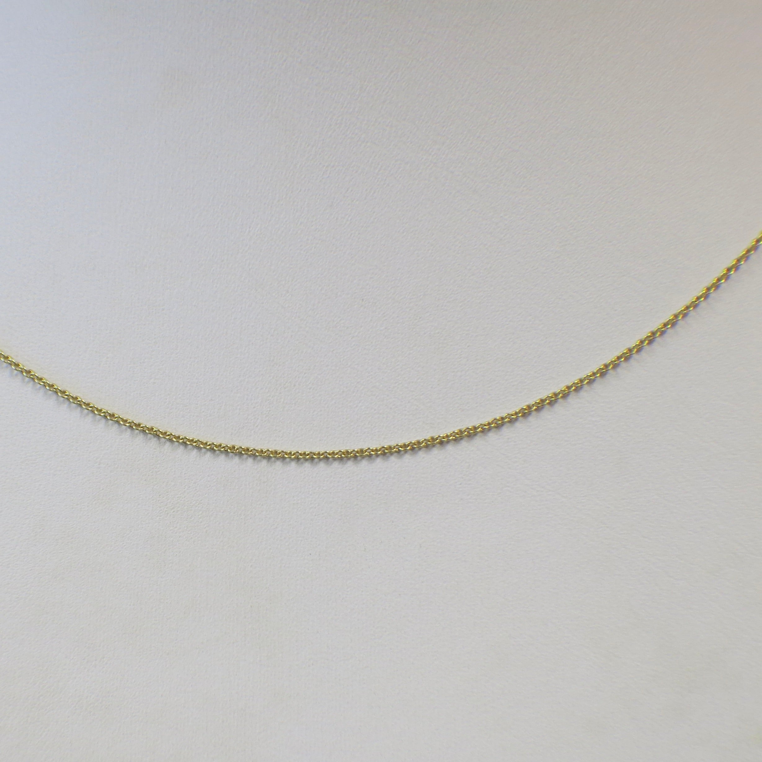 14K Yellow Gold Cable Chain Necklace – 16 Inch, .9MM, 1.1g - Black Market LLC