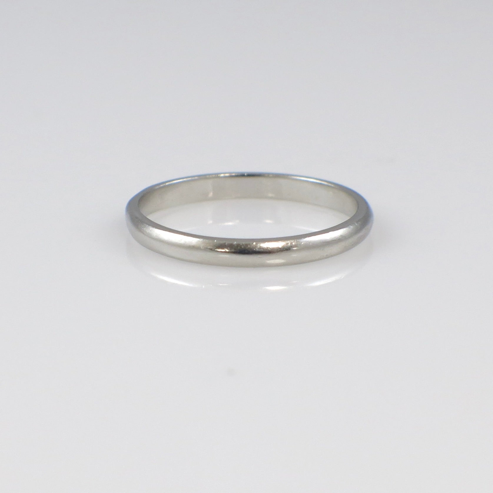 Vintage Platinum 900 Iridium Band Ring 2.2mm Size 8