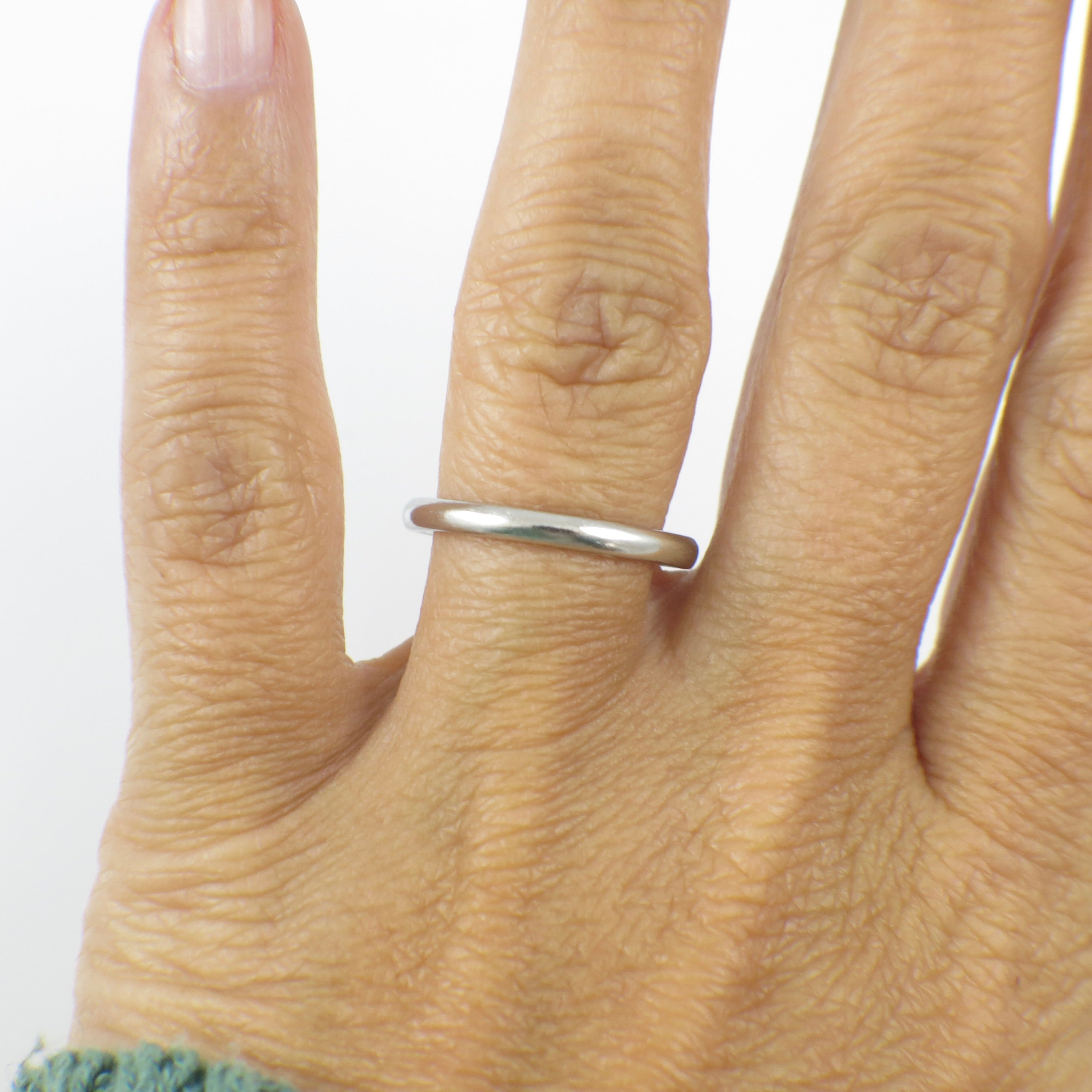 Vintage Platinum 900 Iridium Band Ring 2.2mm Size 8