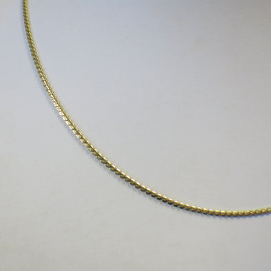 18K Yellow Gold Flat S Chain Necklace – 24 Inch, 1.8MM, 11.2g