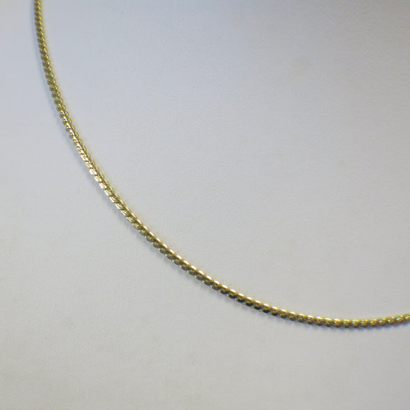 18K Yellow Gold Flat S Chain Necklace – 24 Inch, 1.8MM, 11.2g
