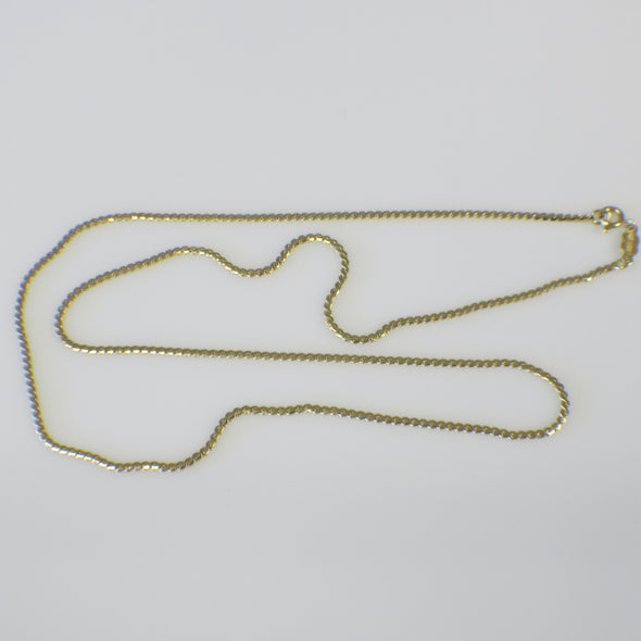18K Yellow Gold Flat S Chain Necklace – 24 Inch, 1.8MM, 11.2g