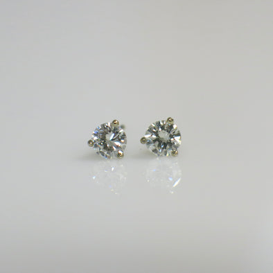 .50 CTW Natural Diamond Martini Stud Earrings – 14K White Gold