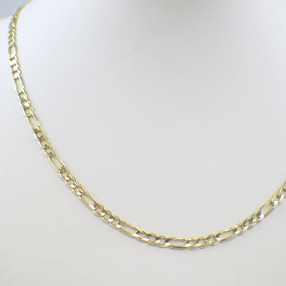 14K Yellow Gold Figaro Chain Necklace – 20" Layering Chain, 3.9 mm, 11.1 g