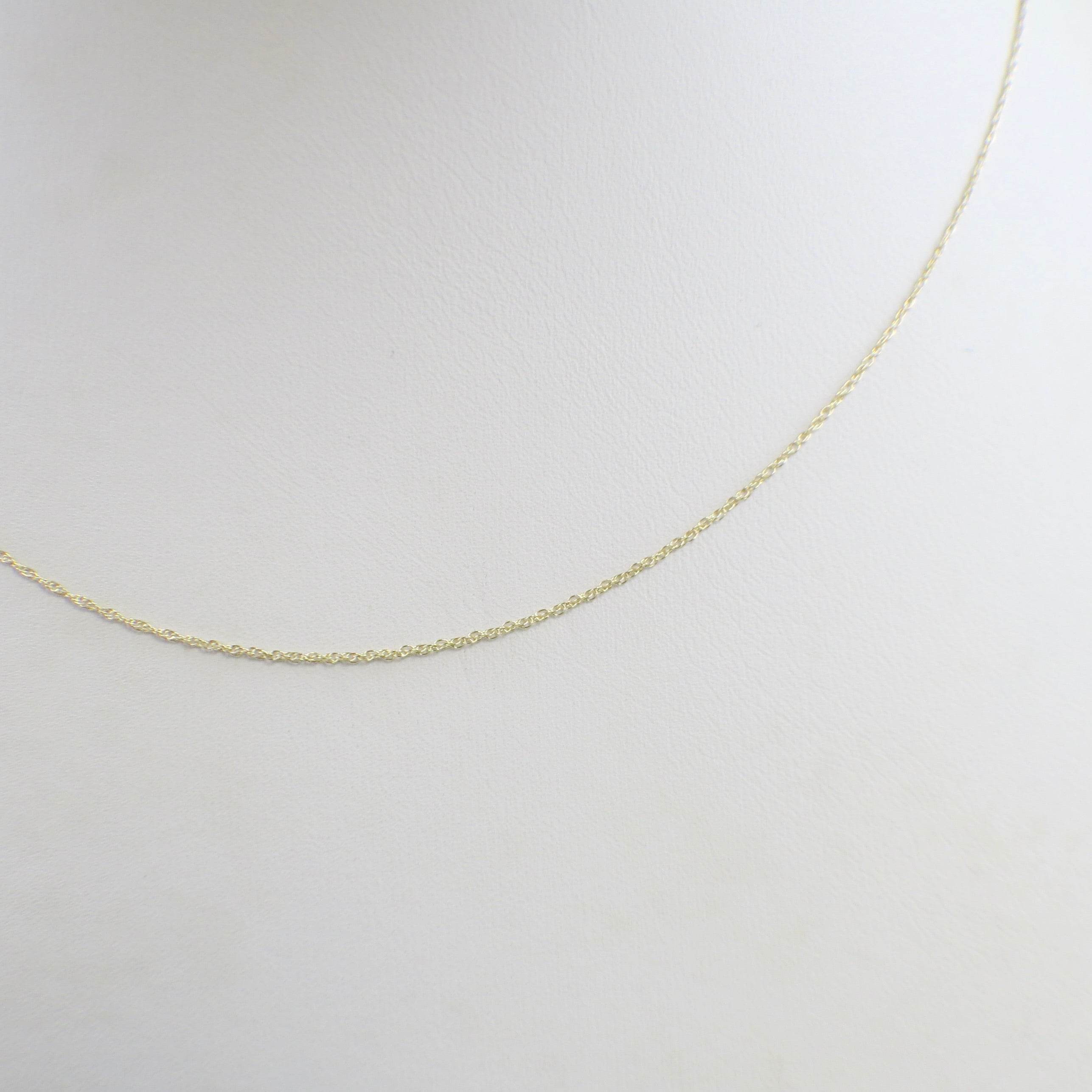 14K Yellow Gold Rope Chain Necklace | 16.5 Inch Fine Dainty Layering Chain - Black Market LLC