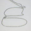 14K White Gold Link Chain Necklace – 17 Inch, 1.3 mm, Lobster Claw Clasp - Black Market LLC