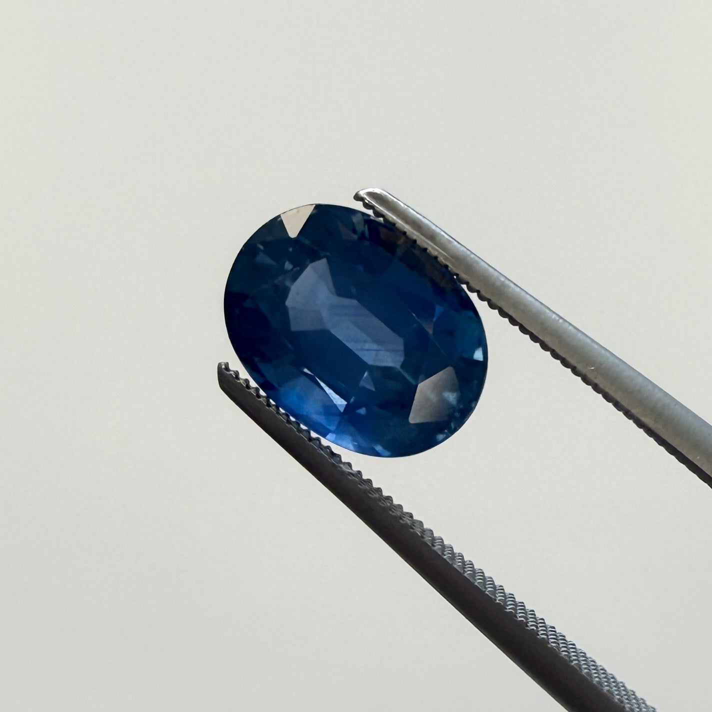Oval GIA Blue Sapphire gemstone, 2.36ct, heated natural sapphire, 8.70 x 6.47mm, from Black Market LLC gemstones collection.