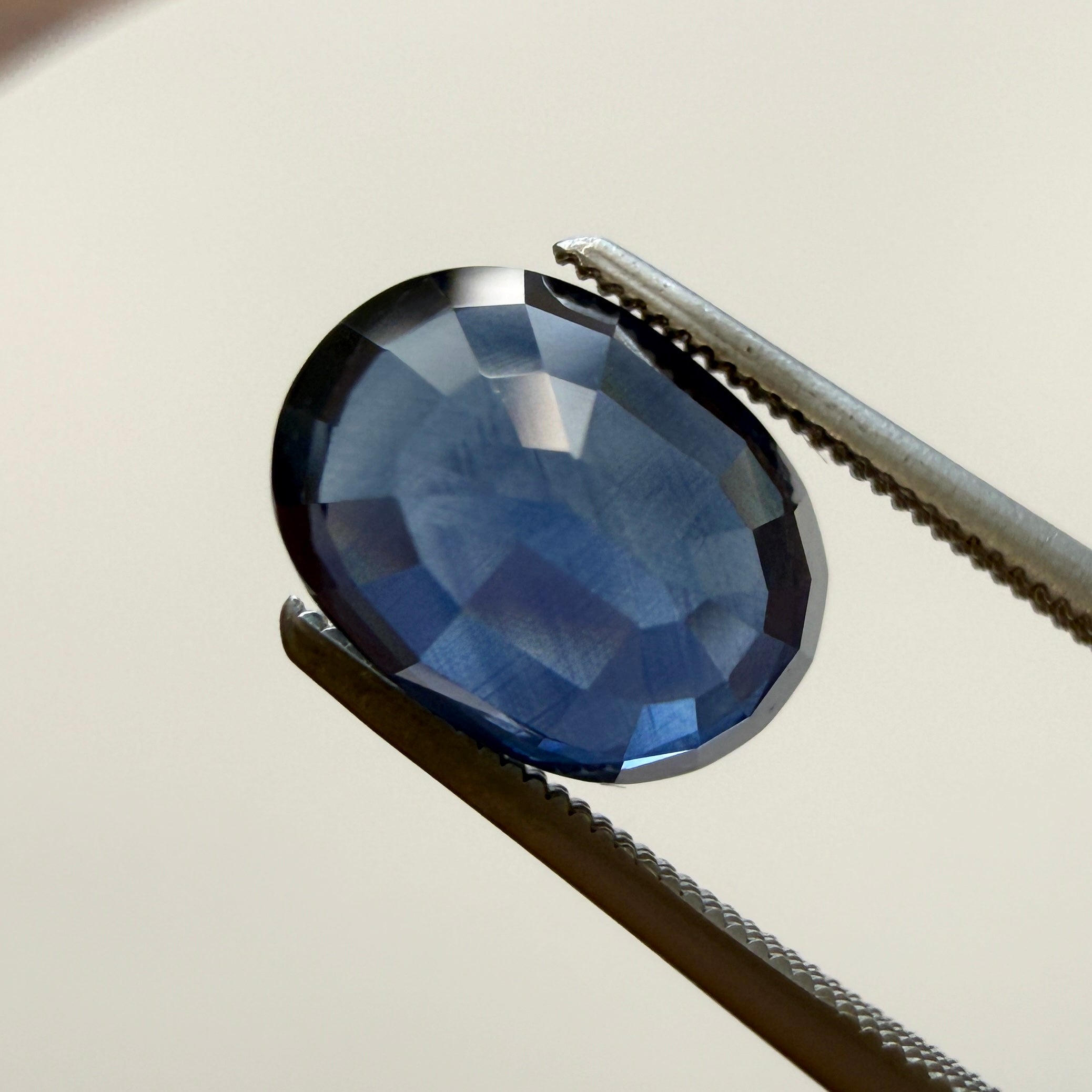 Oval GIA Blue Sapphire gemstone, 2.36ct, heated natural sapphire with 8.70x6.47mm size, from Black Market LLC.
