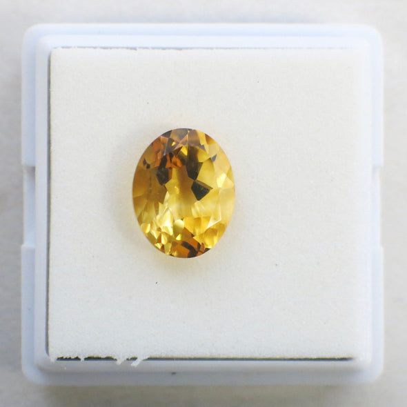 2.78 Carat Citrine Oval Cut Loose Gemstone – 10x8mm Yellow-Orange Quartz