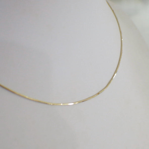 14K Yellow Gold Snake Chain Necklace 18 Inch