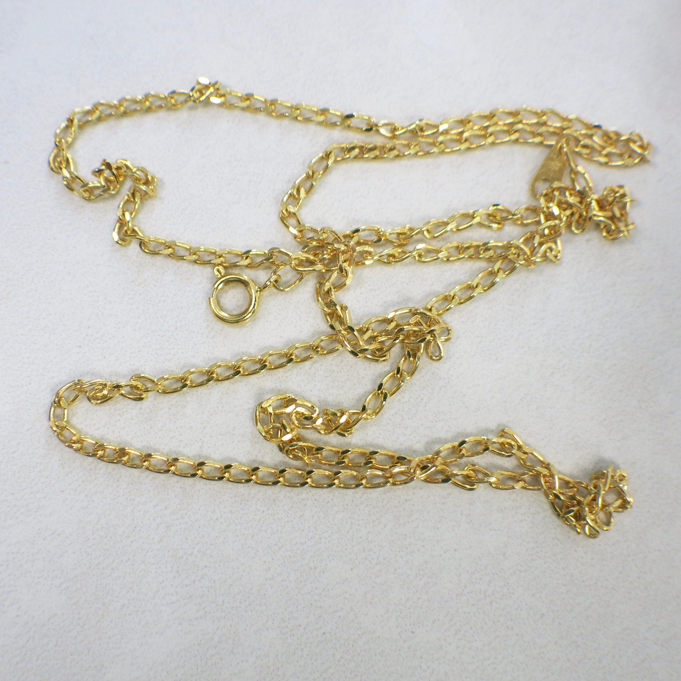 14K Yellow Gold Oval Curb Chain Necklace – 24", 2.2 mm, 7.3 g - Black Market LLC