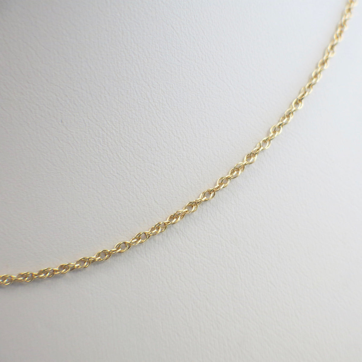 14K Yellow Gold Rope Chain Necklace – 18 Inch, 1.8 mm Solid Gold