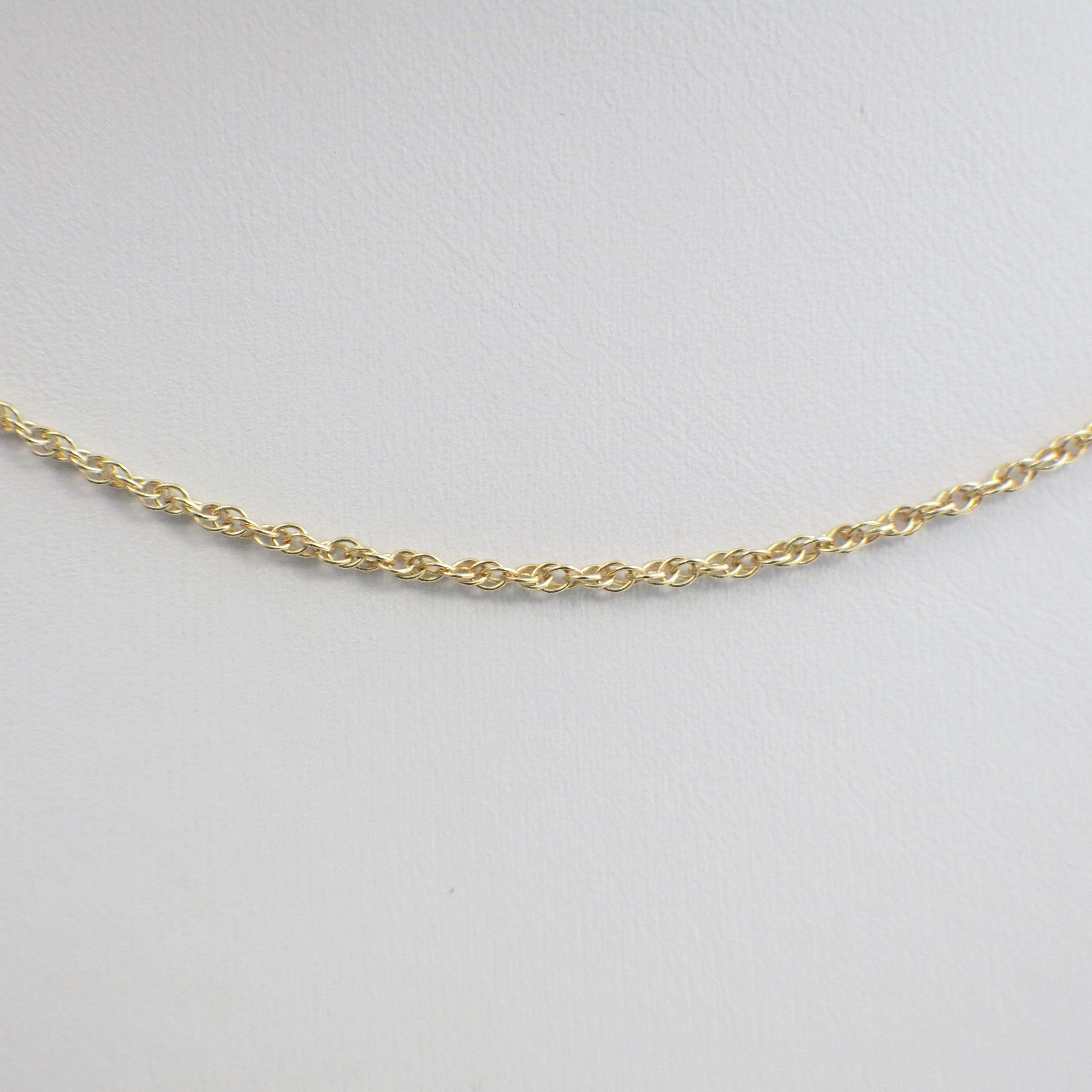 14K Yellow Gold Rope Chain Necklace – 18 Inch, 1.8 mm Solid Gold - Black Market LLC