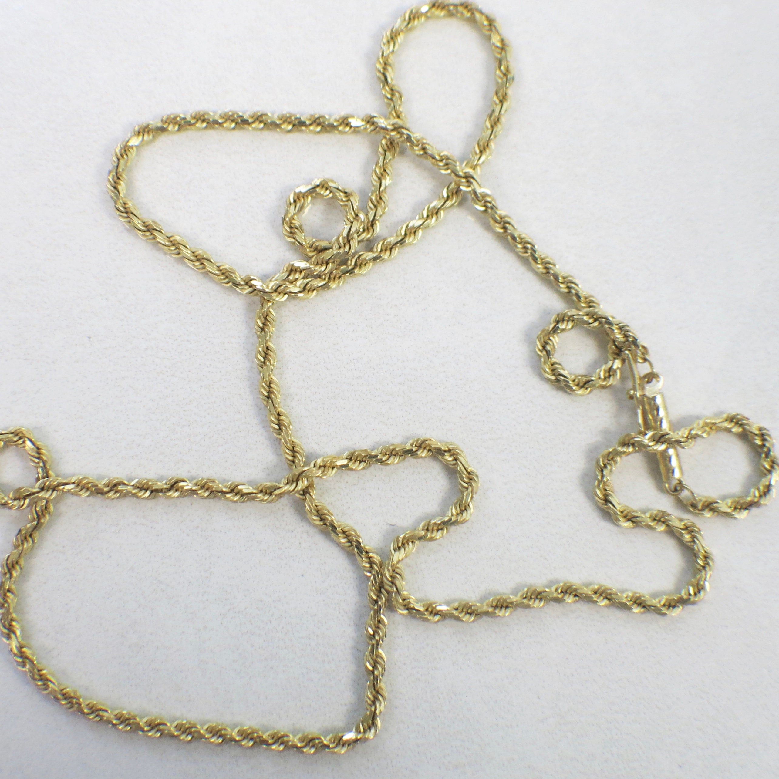 14K Yellow Gold Rope Chain Necklace – 20", 2.1 mm, 9.7 g, Unisex - Black Market LLC