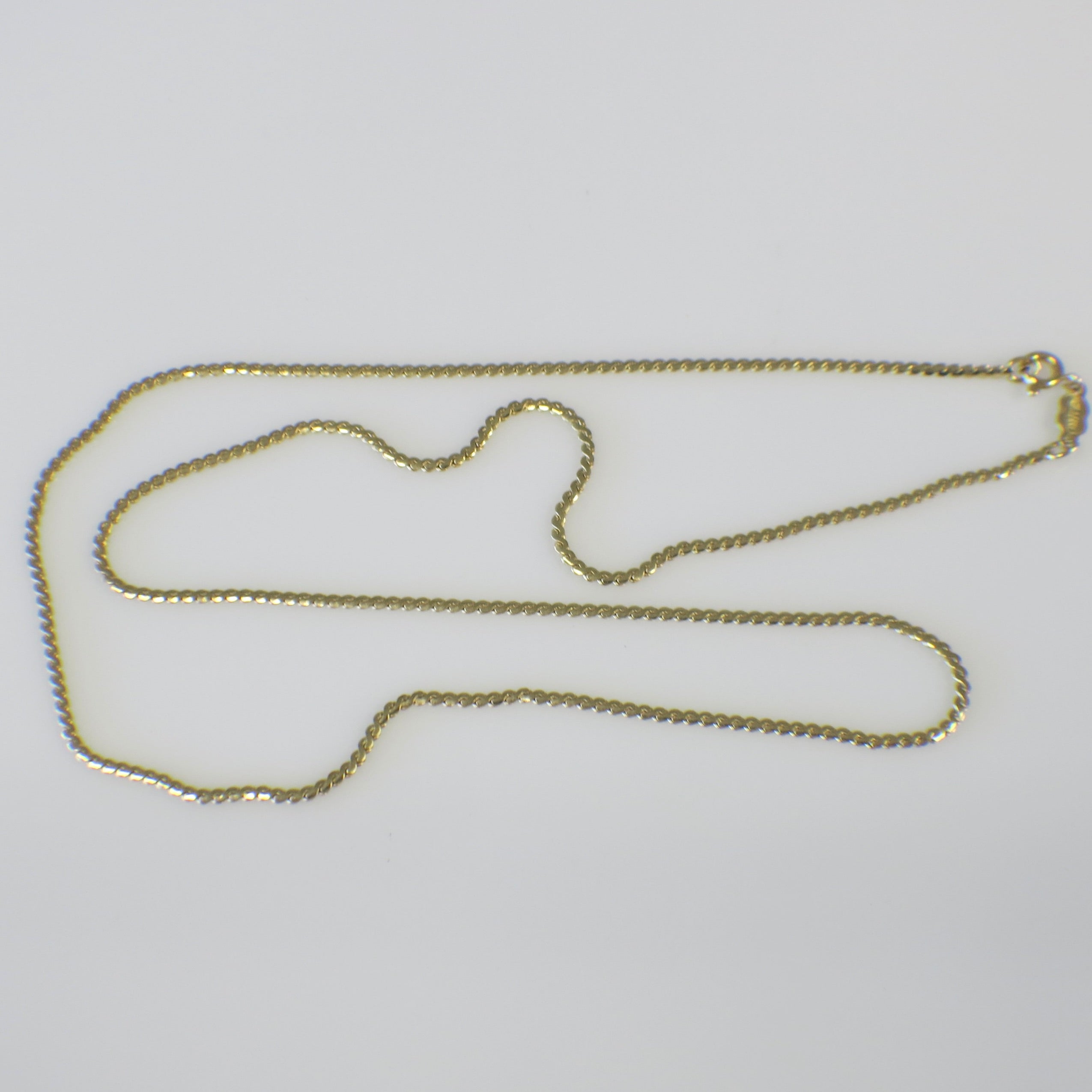 18K Yellow Gold Flat S Chain Necklace – 24 Inch, 1.8MM, 11.2g - Black Market LLC