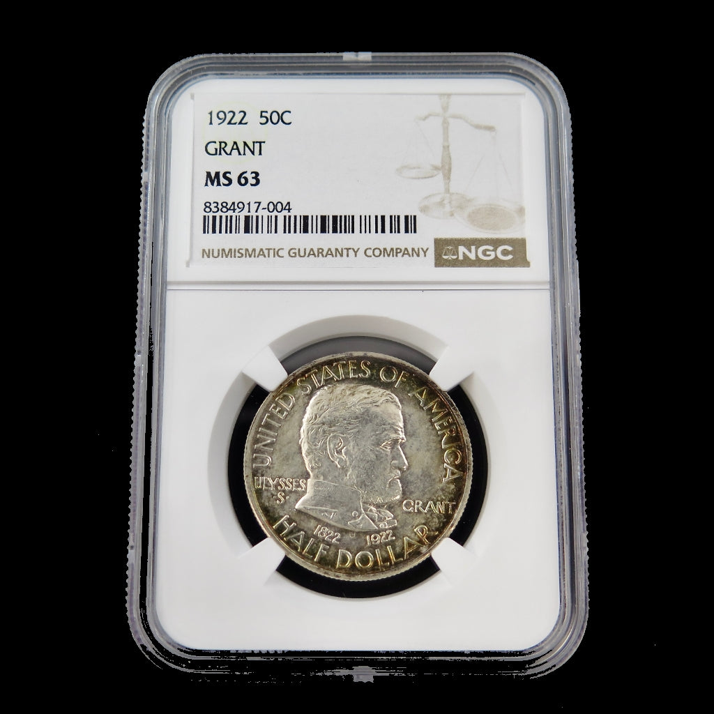 1922 Grant Memorial Half Dollar – No Star – NGC MS63 – Silver Commemorative - Black Market LLC
