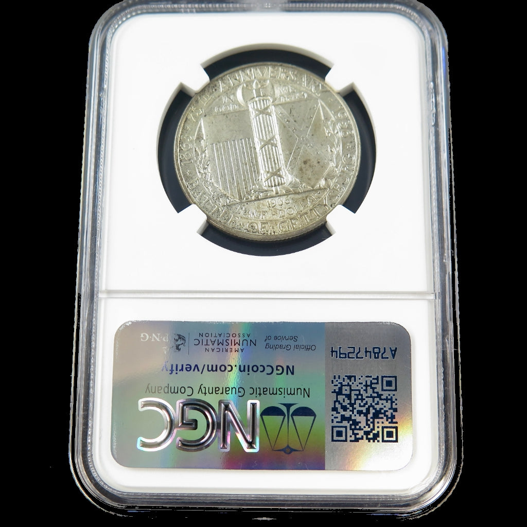 1936 Gettysburg Commemorative Half Dollar – NGC MS63 – Certified U.S. Silver Coin - Black Market LLC