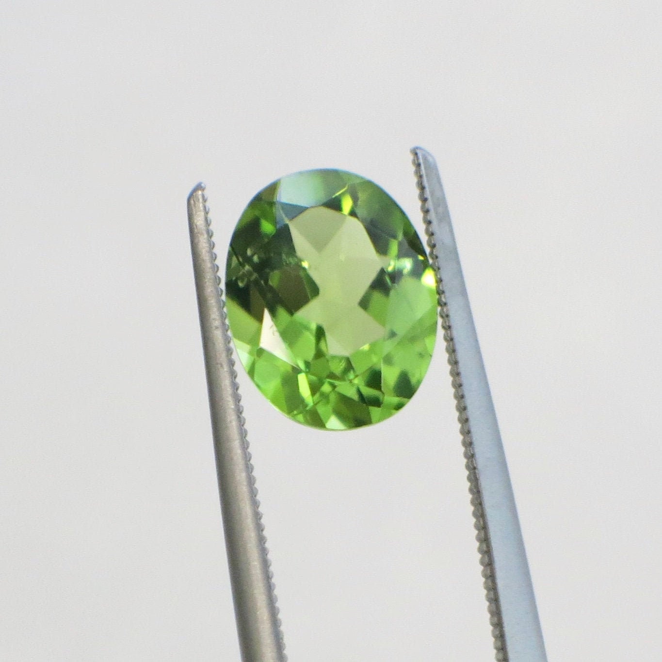 1.8 Carat Oval Peridot Loose Gemstone | Lime Green August Birthstone 9x7mm - Black Market LLC