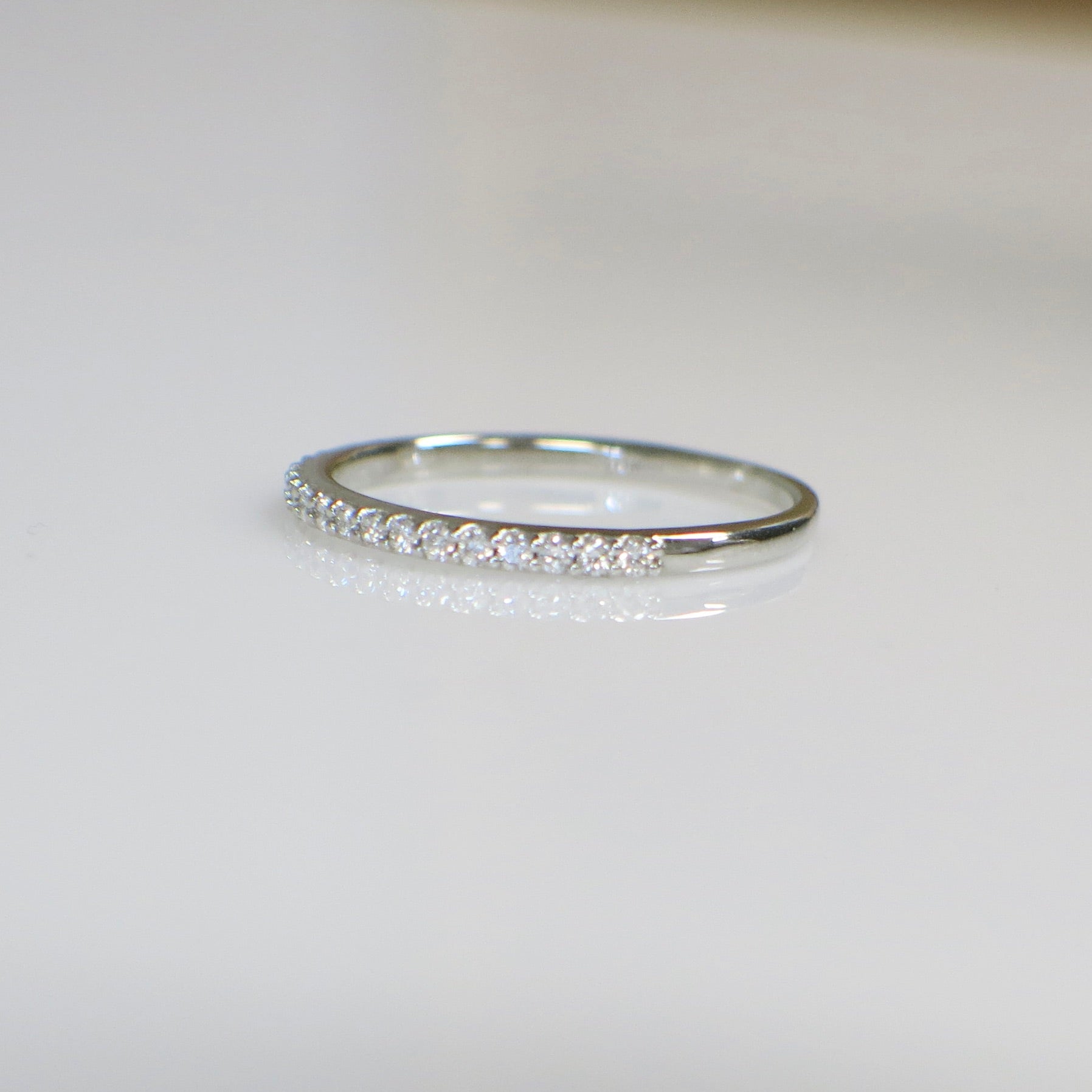 14K White Gold Diamond Anniversary Band .23 CTW SI2 G – Size 7.25 - Black Market LLC