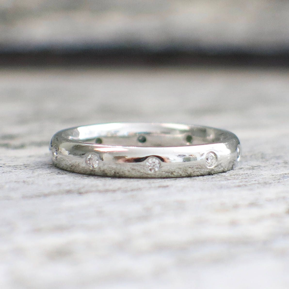 Platinum Flush Set Diamond Eternity Band – .30 CTW, Gypsy Style, Size 4.5 - Black Market LLC