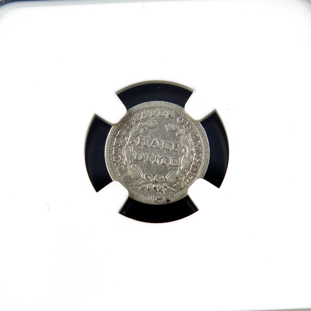 1842 Seated Liberty Half Dime – NGC VF Details – Early U.S. Silver Coin - Black Market LLC