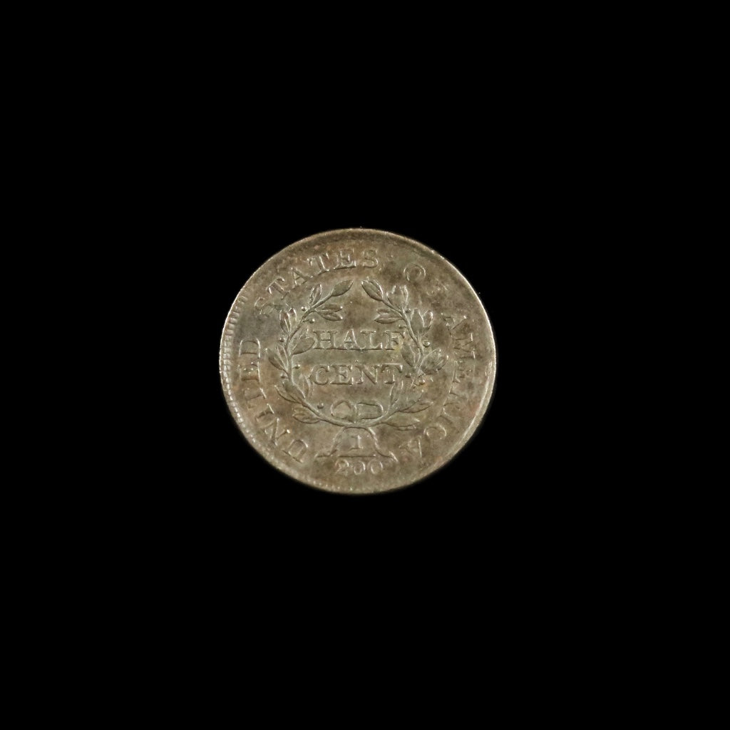 1804 Draped Bust Half Cent – Crosslet 4, No Stems - Black Market LLC