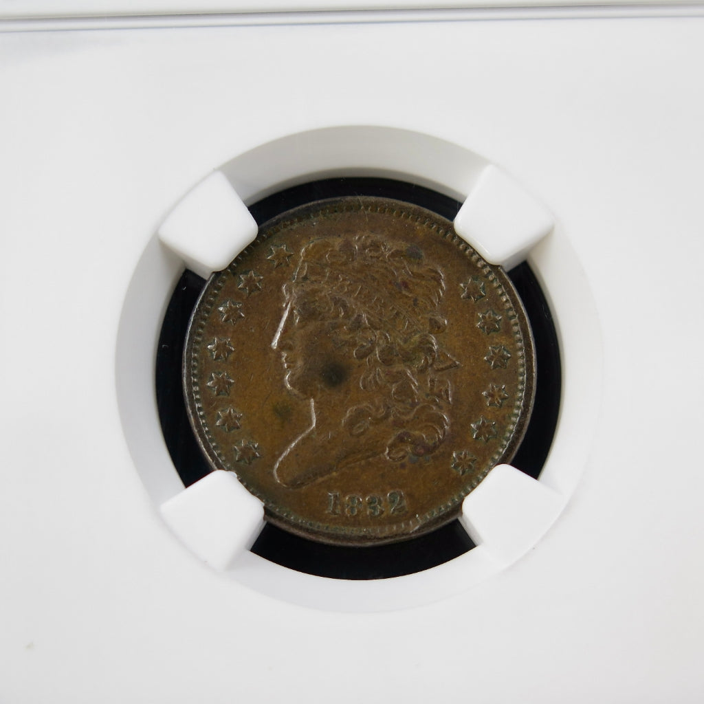 1832 Classic Head Half Cent – NGC VF35 BN – Early U.S. Copper Coin - Black Market LLC