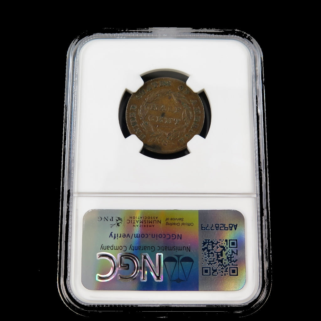1832 Classic Head Half Cent – NGC VF35 BN – Early U.S. Copper Coin - Black Market LLC
