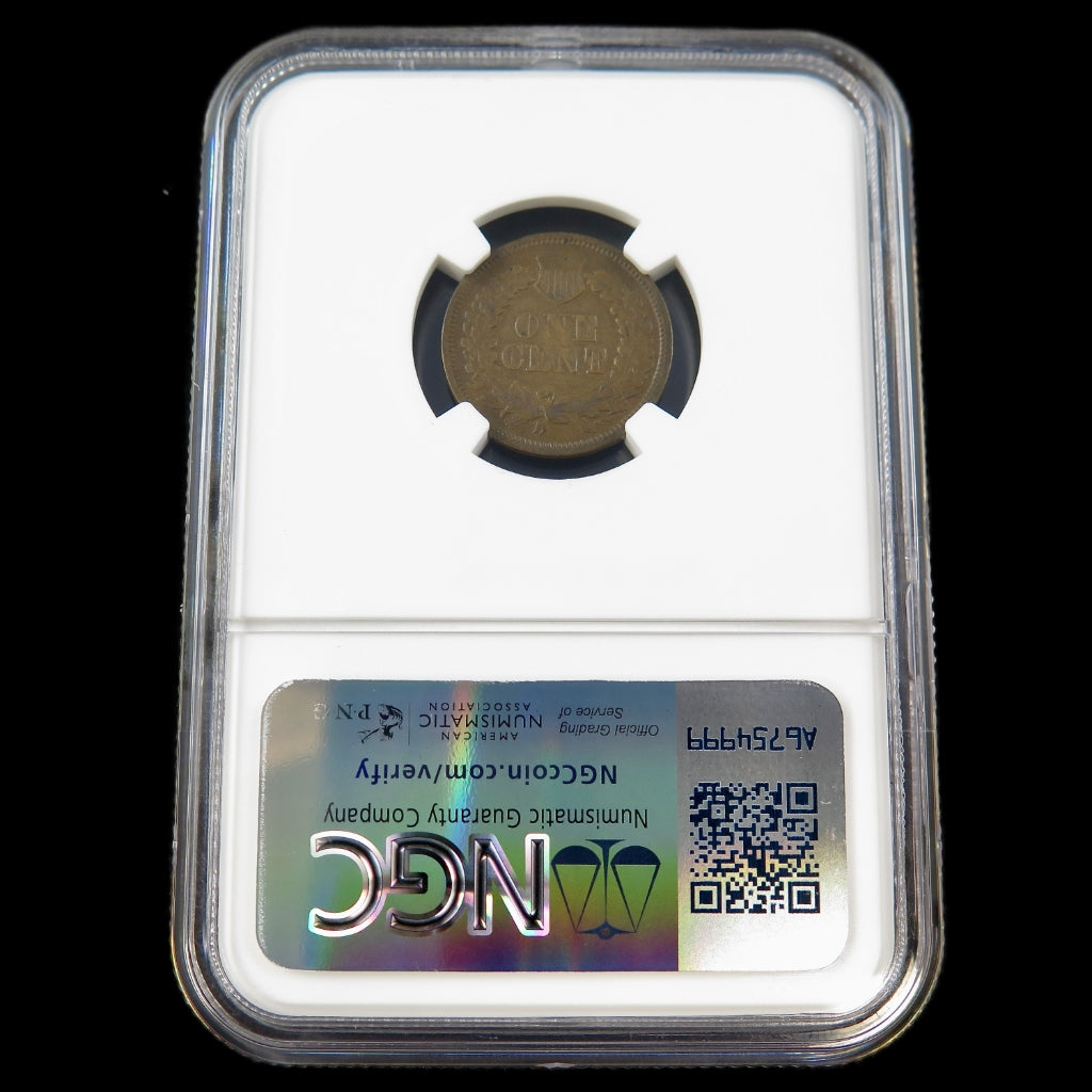 1867/67 Indian Head Cent – FS-301 Doubled Die – NGC F15 – Early U.S. Copper Coin - Black Market LLC