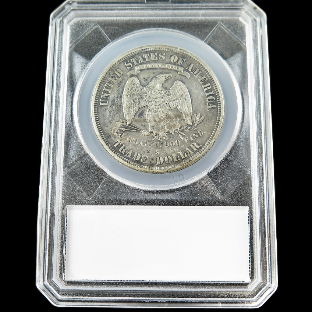 1877-S Trade Dollar – Raw AU Details – Early U.S. Silver Dollar - Black Market LLC