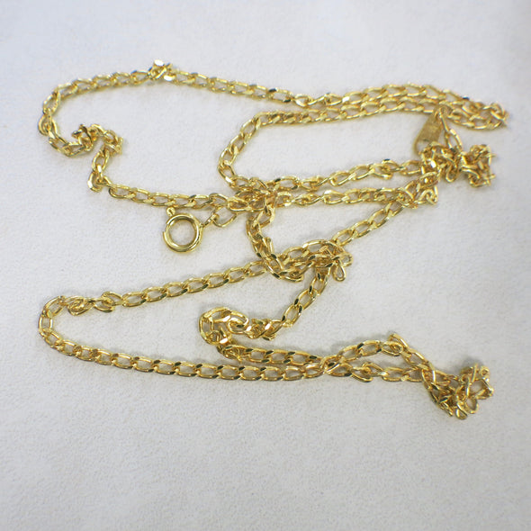 14K Yellow Gold Oval Curb Chain Necklace – 24", 2.2 mm, 7.3 g - Black Market LLC