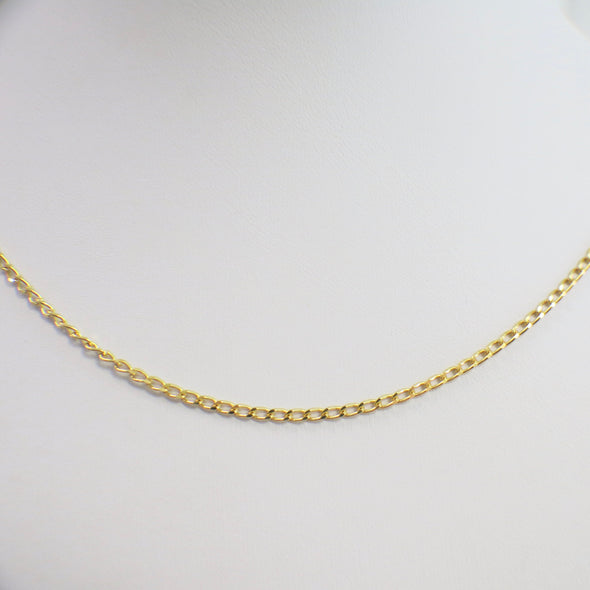 14K Yellow Gold Oval Curb Chain Necklace – 24", 2.2 mm, 7.3 g - Black Market LLC