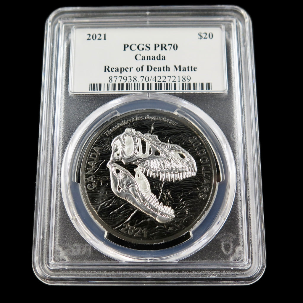2021 Canada Reaper of Death – 1 oz Silver – PCGS PR70 – Blunt Signed – Pop 127