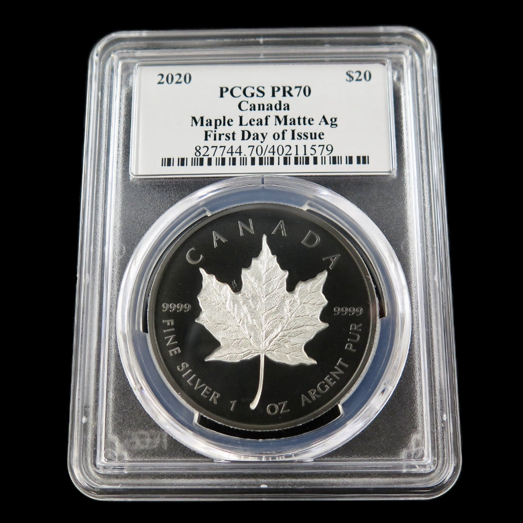 2020 Canada Maple Leaf – 1 oz Silver – PCGS PR70 – FDOI – Blunt Signed