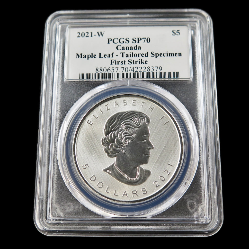 2021-W Canada Maple Leaf – 1 oz Silver – PCGS SP70 – First Strike – Blunt Signed
