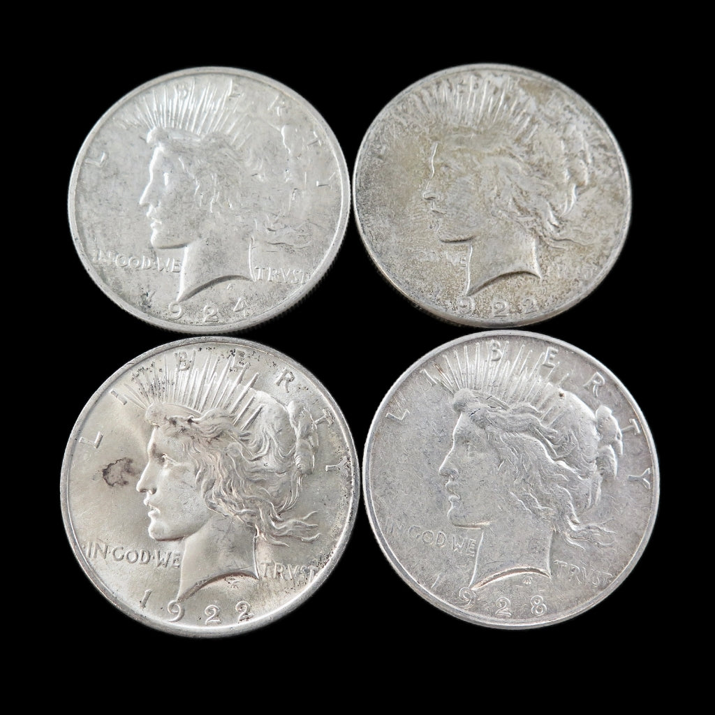 Circulated Peace Silver Dollar coin from 1921-1935, US dollar coin with detailed design, issued by Black Market LLC.