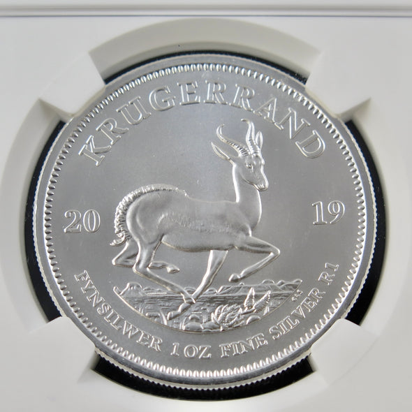 2019 South Africa 1 oz Silver Krugerrand – NGC MS69 – South African Mint Bullion Coin - Black Market LLC